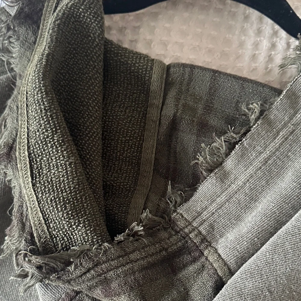 Free People Green and brown Layered Hoodie - Picture 5 of 6